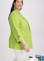 Linen-Blend Blazer
