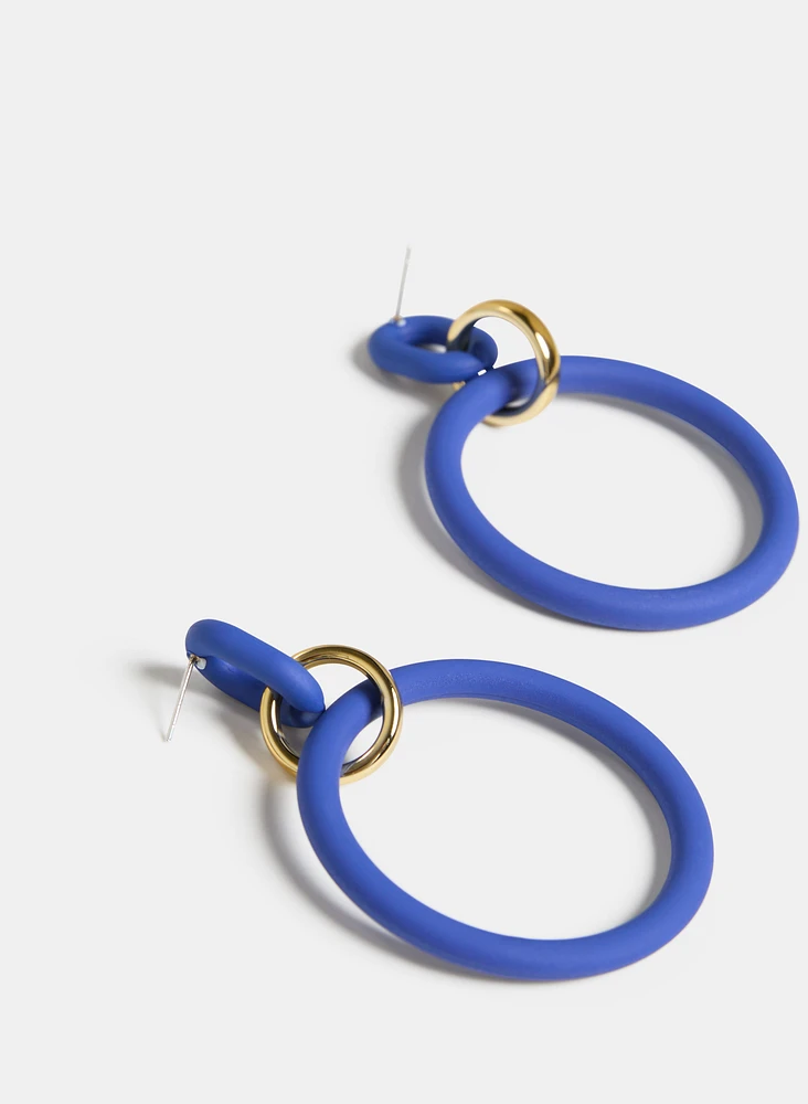 Rubber Hoop Earrings