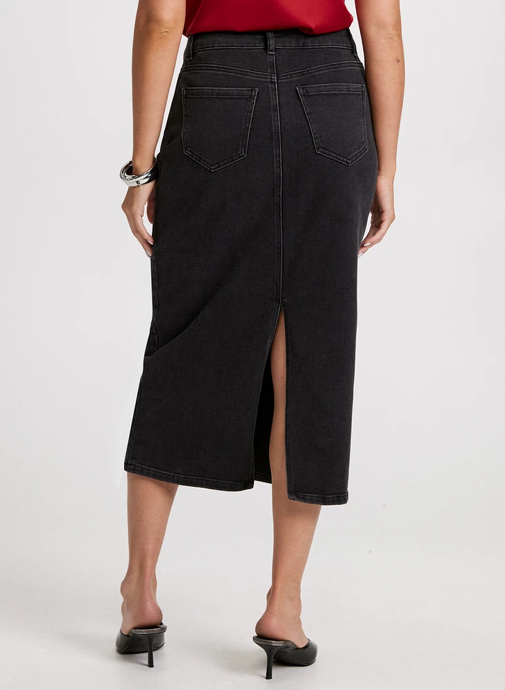 Rhinestone Pocket Detail Skirt