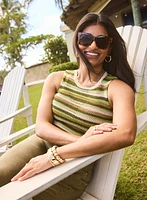 Crochet Striped Tank Top
