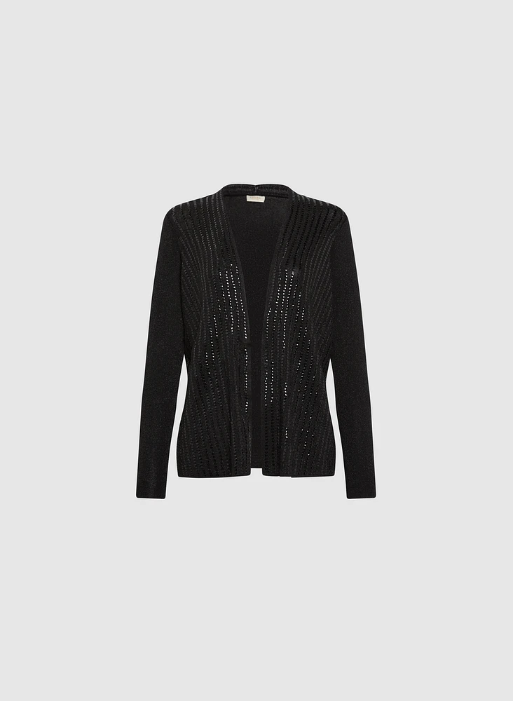 Long Sleeve Sequin Cardigan