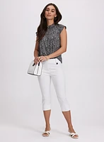 Floral Flutter Sleeve Top