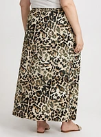 Long Leopard-Print Skirt