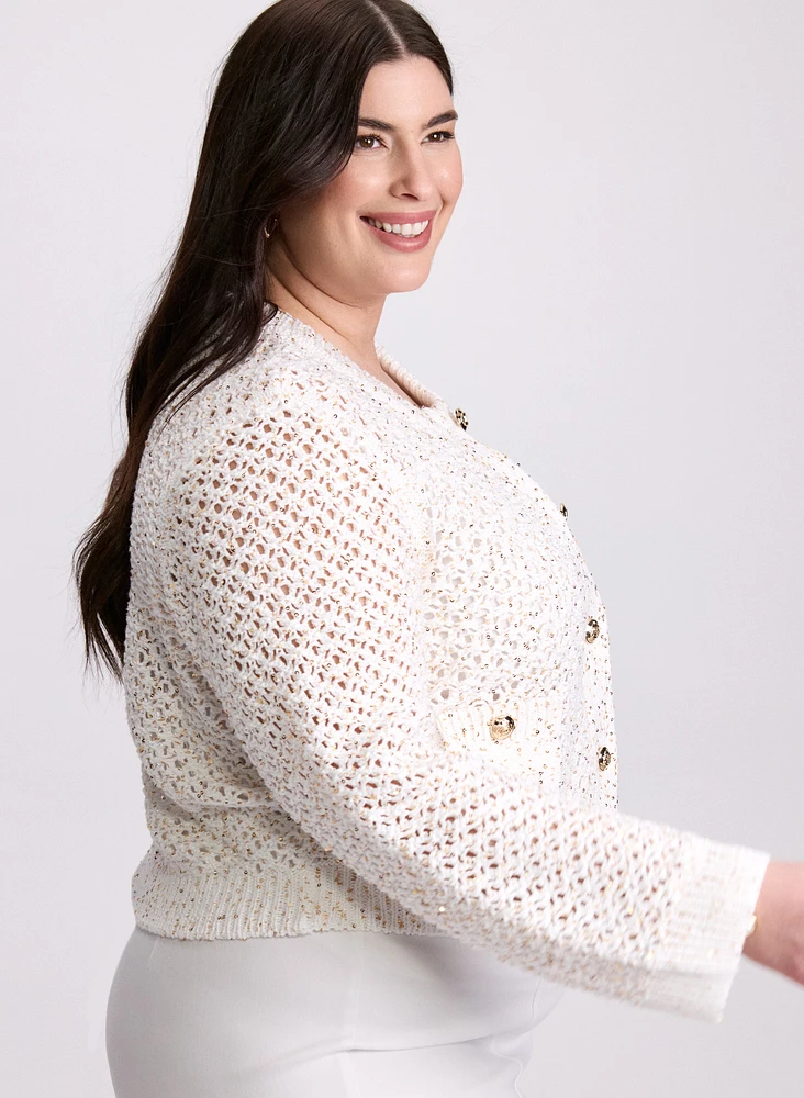 Joseph Ribkoff - Sequin Knit Cardigan
