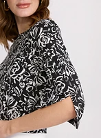 Haut à motif floral