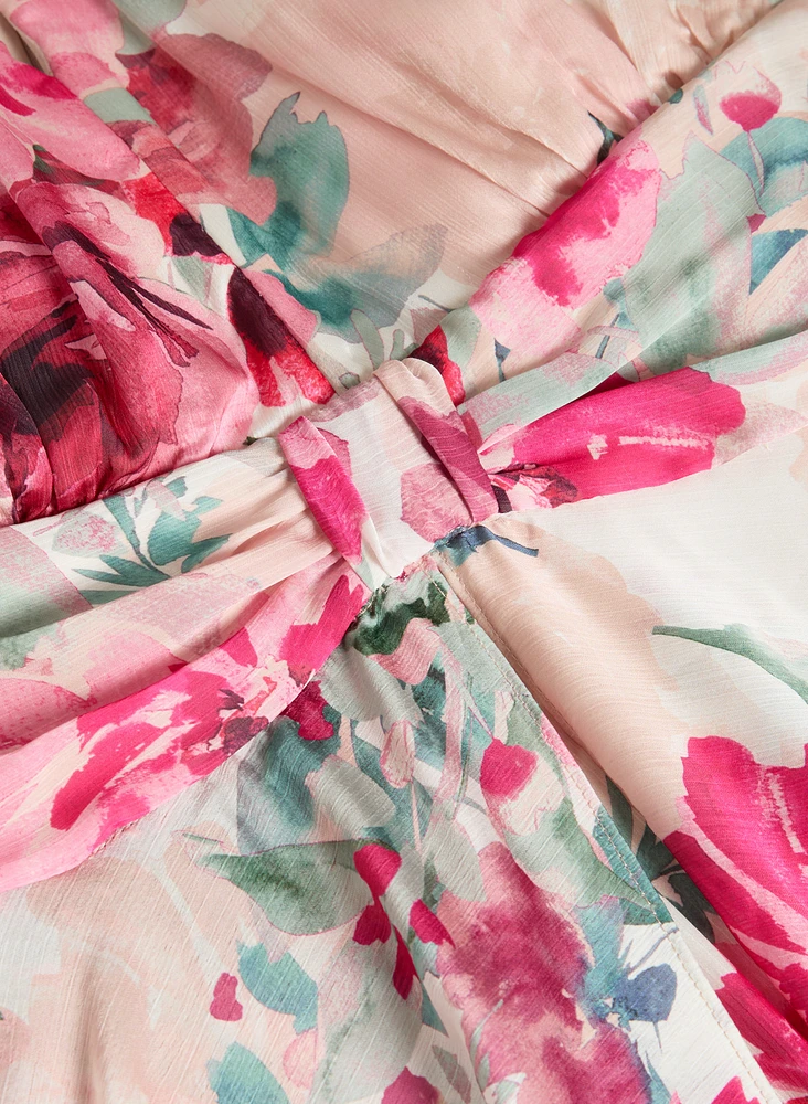 Floral Halter Neck Dress