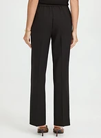 Olivia Embossed Button Wide-Leg Pants