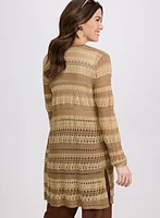 Striped Long Cardigan