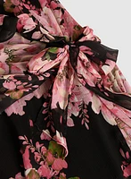 Robe florale en chiffon