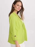 Linen-Blend Blazer