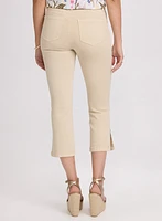 Braided Trim Denim Capris