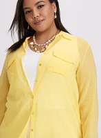Button-Down Tunic Blouse