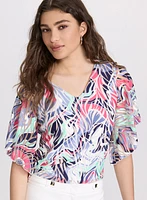Mesh Abstract Blouse