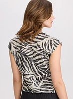 Embellished Palm Print T-Shirt