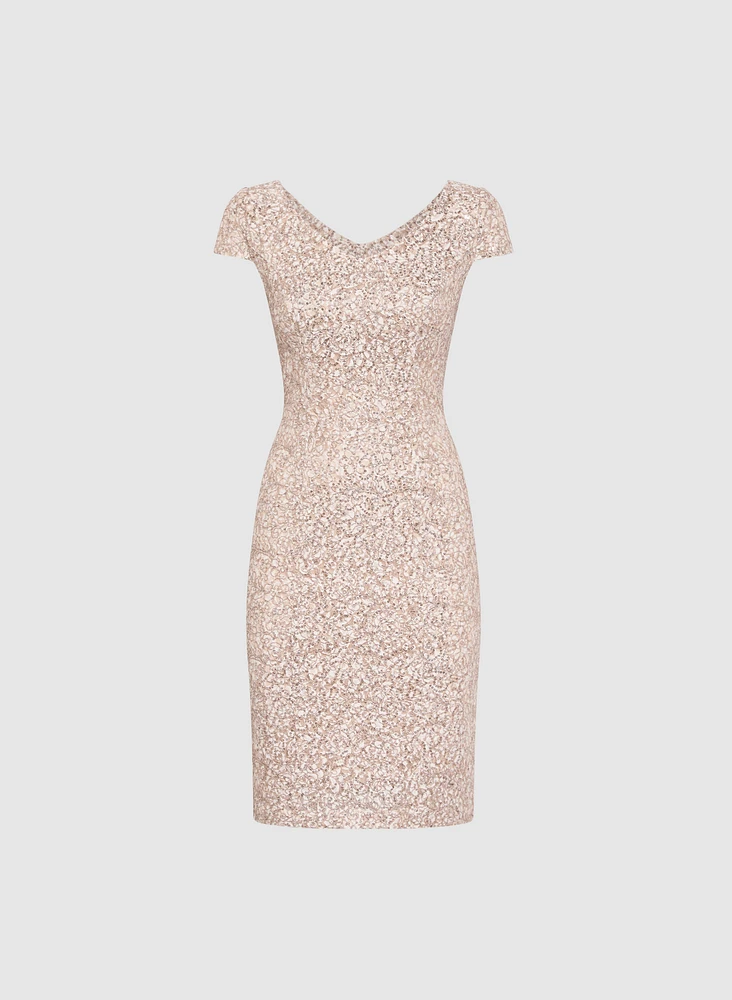 Sequined Lace Dress