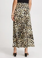 Long Leopard Print Skirt