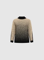 Two-Tone Lurex Sweater