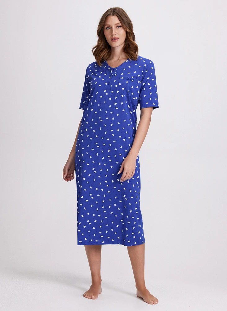 Robe de nuit florale