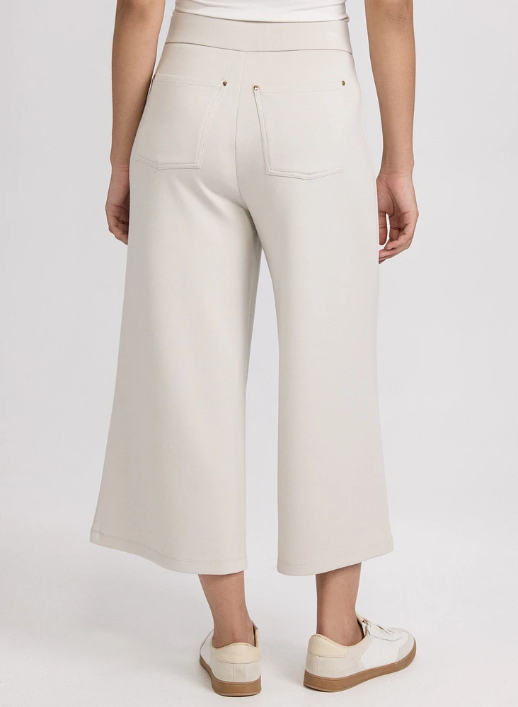 Pull-On Wide-Leg Pants