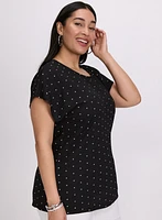 Haut effet bulles à pois