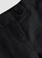 Modern Fit Linen-Blend Straight Leg Pants