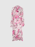 Floral Print Shawl & Dress