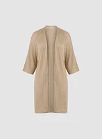 Open Stitch Tunic Cardigan