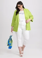 Linen-Blend Blazer