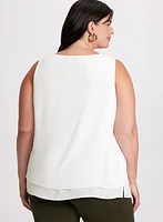 Sleeveless V-Neck Blouse