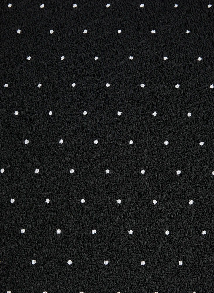 Haut effet bulles à pois