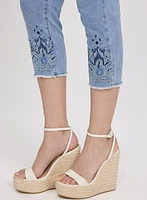 Embellished Denim Capris