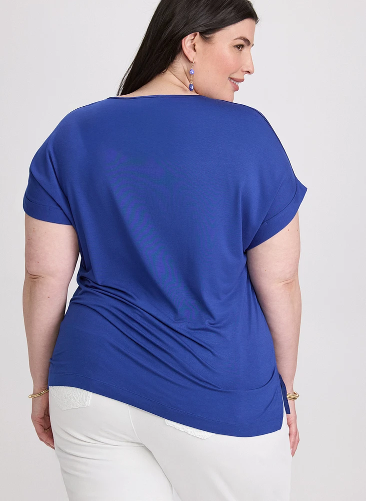 Satin Drop Shoulder Top