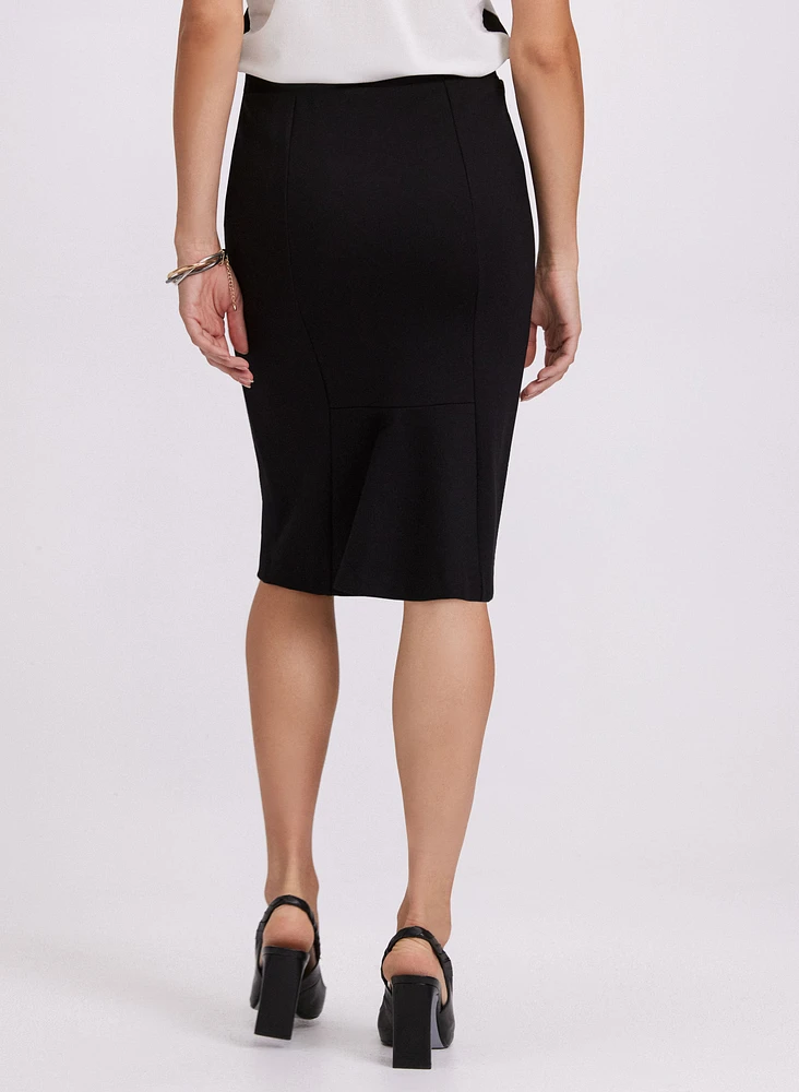 Peplum Panel Pencil Skirt