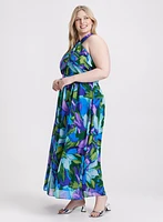 Tropical Halter Neck Dress