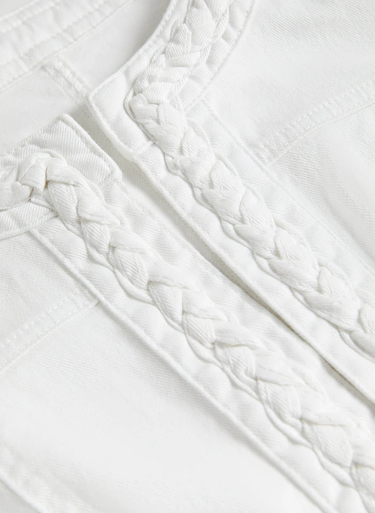 Braided Trim Denim Jacket