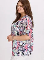 Blouse à motif abstrait