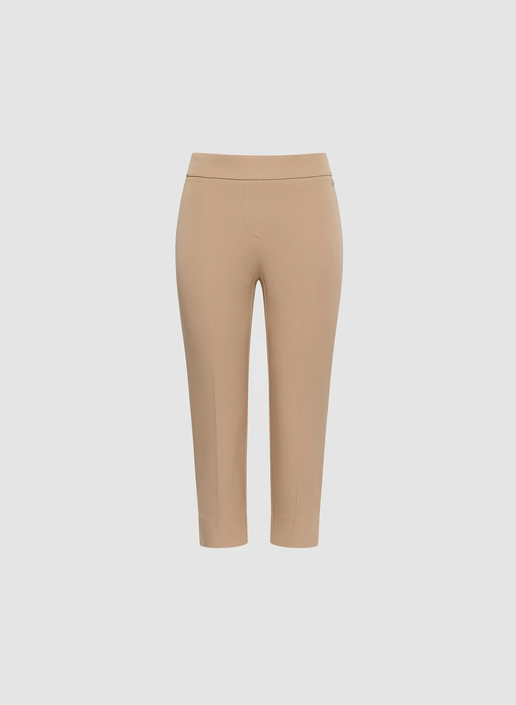 Lateral Slit Pull-On Capris