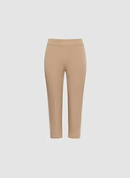 Lateral Slit Pull-On Capris