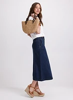 Jean Midi Skirt