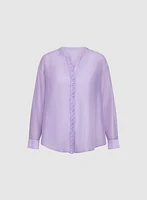 Embroidered Trim Blouse