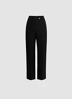Modern Fit Linen-Blend Straight Leg Pants