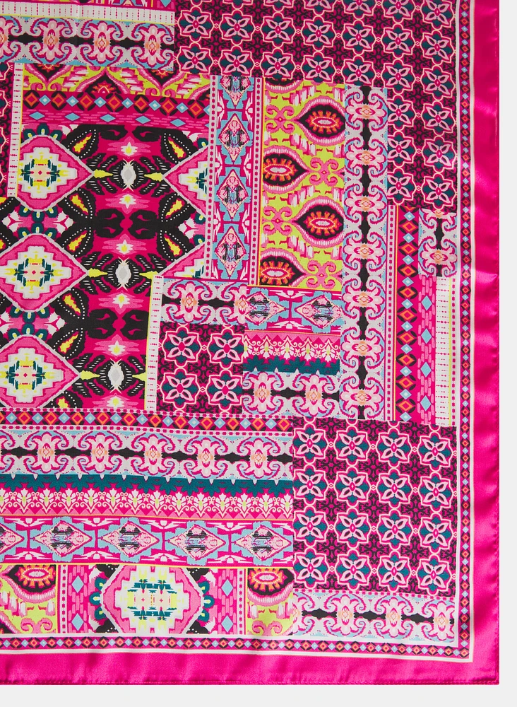 Mixed Tile Print Scarf