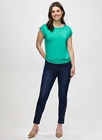 T-Shirt With Satin & Drawstring