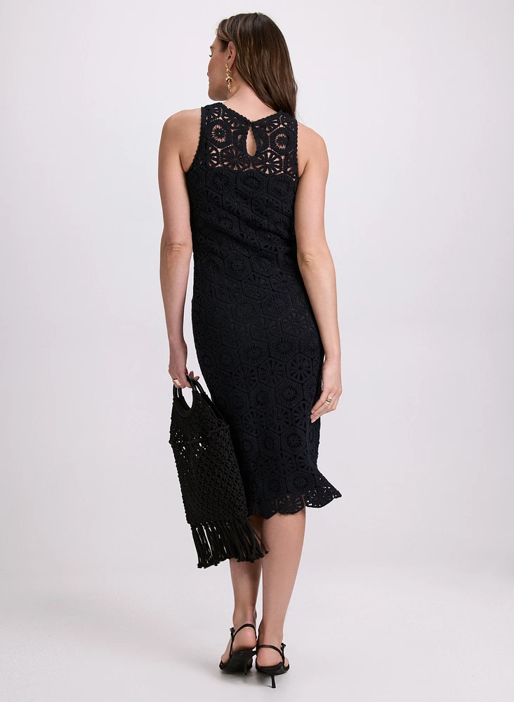 Crochet Trim Dress