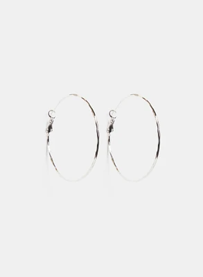 Boucles d'oreilles en anneaux larges texturés