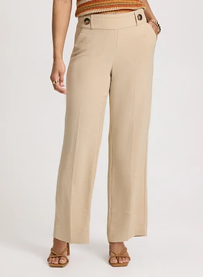 Pantalon crêpe à jambe large