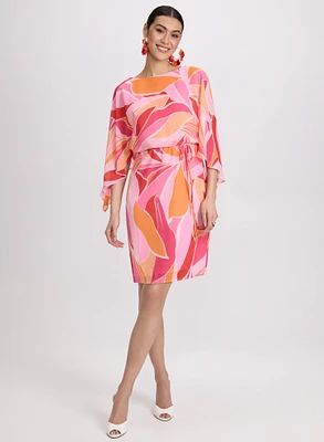 Geometric Print Chiffon Dress