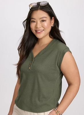 Knit Cap Sleeve Top
