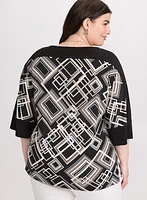 Geometric Colour Block Top