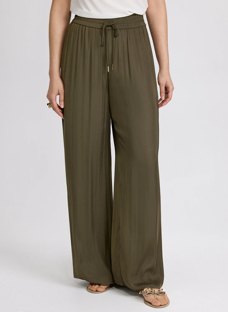 Olivia Satin Wide-Leg Pants
